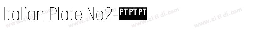 Italian Plate No2字体转换